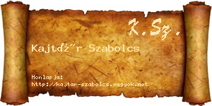 Kajtár Szabolcs névjegykártya