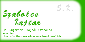 szabolcs kajtar business card
