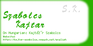 szabolcs kajtar business card
